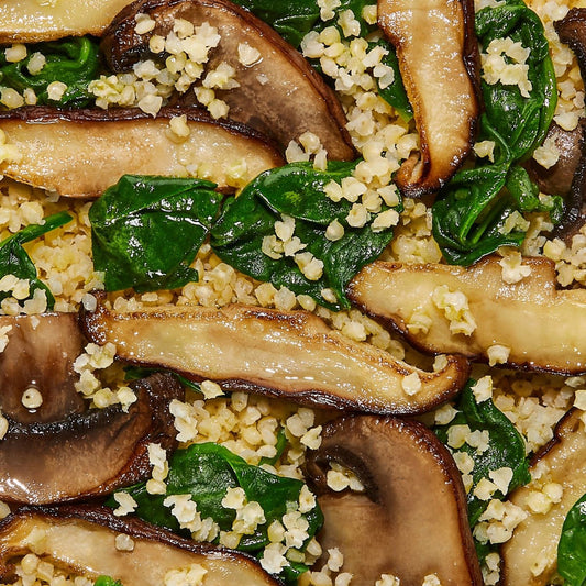 Spinach + Mushroom Grits